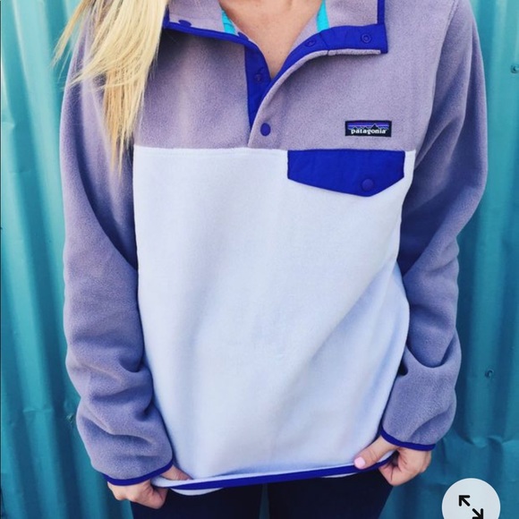 PATAGONIA Lightweight Synchilla Snap-T RE-TOOL Pullover Fleece Color Block M - Picture 12 of 13